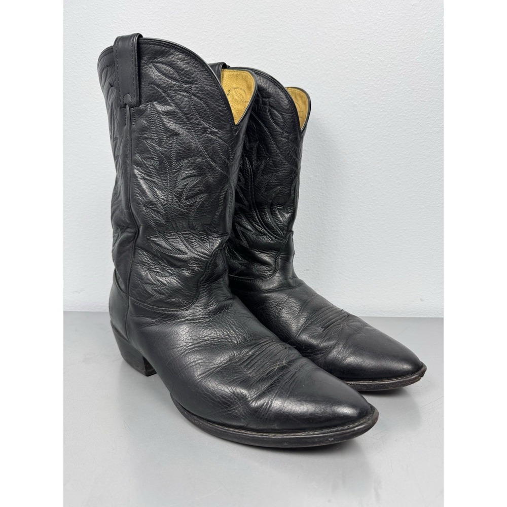 Vintage Nocona Cowboy Boots Mens 14 EE Black Leather Western Rodeo USA 90s READ